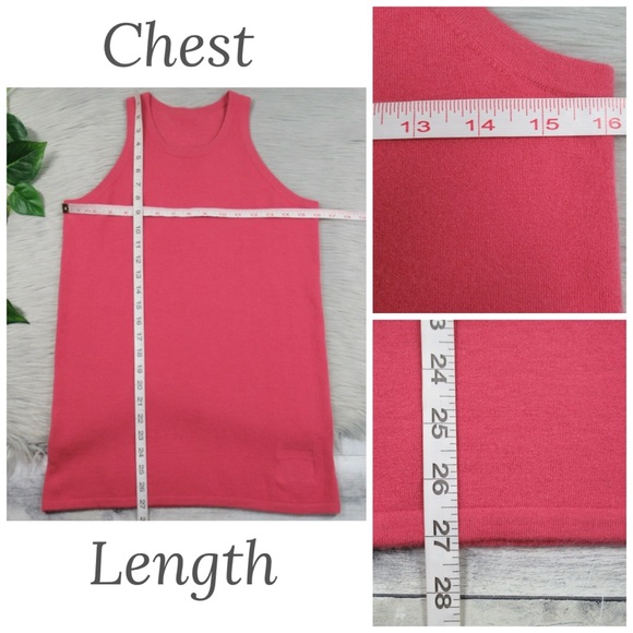 FRENCKENBERGER Haveloos Cashmere Sweater Tank Top Sleeveless Scoop Neck Medium - Picture 8 of 10